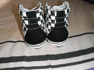 Vans Sk8-Hi cuadros blanco y negro