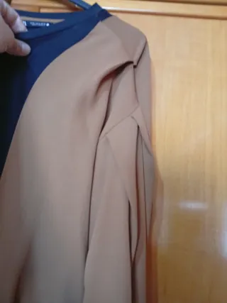 Vestido ZARA Negro y Marrón Talla M