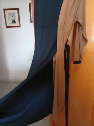 Vestido ZARA Negro y Marrón Talla M