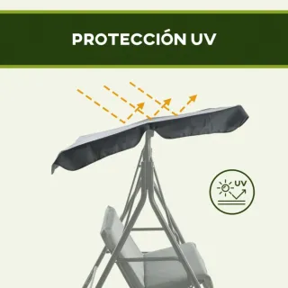 Balancín de jardín gris