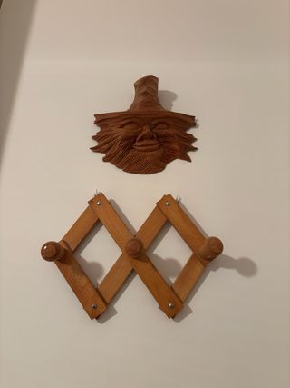 Appendiabiti estensibile in legno vintage