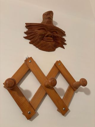 Appendiabiti estensibile in legno vintage