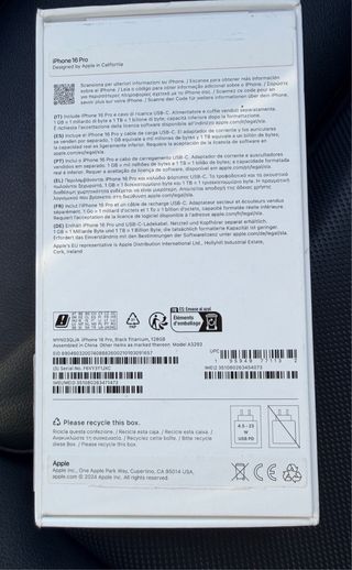 iPhone 16 Pro Negro Titanium