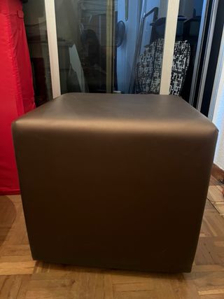 Taburete Foot Locker Piel y Madera