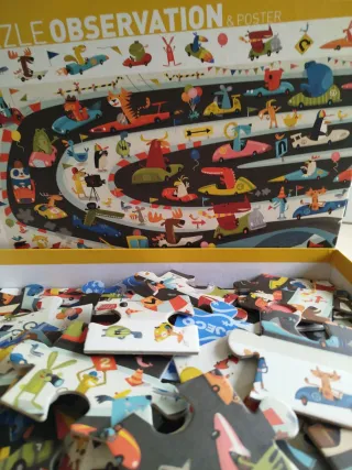 Puzzle Djeco 54 piezas Carrera Observation