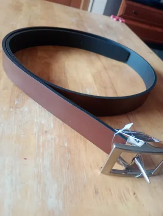 Cinturón reversible Piel 110cm Negro/Marrón