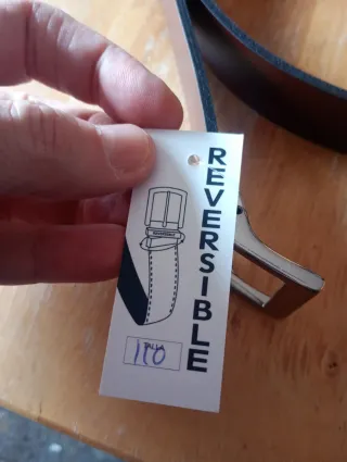 Cinturón reversible Piel 110cm Negro/Marrón