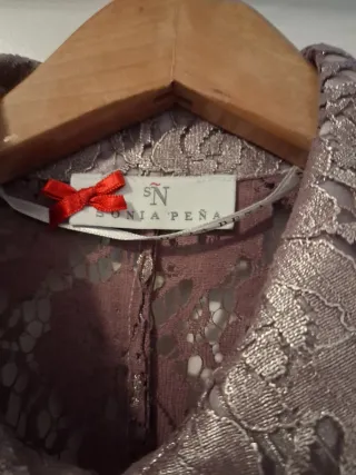 Abrigo de encaje manga corta