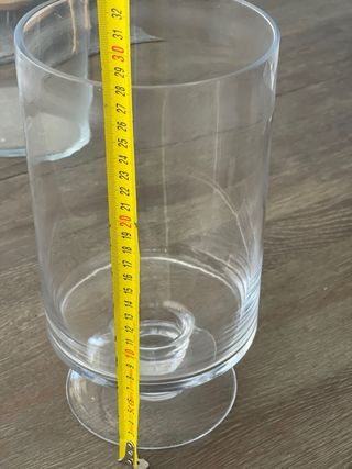 Jarrón de cristal para terrario