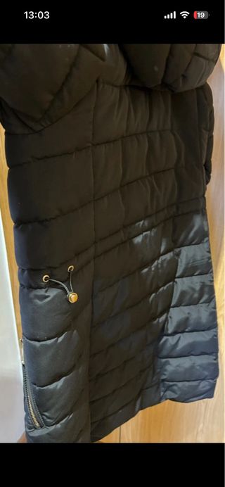Abrigo acolchado negro