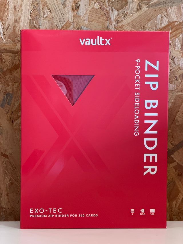 Fire Red Zip Binder 9-Pocket 360 cartas Vault X