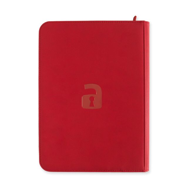 Fire Red Zip Binder 9-Pocket 360 cartas Vault X