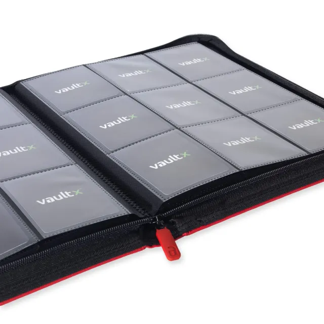 Fire Red Zip Binder 9-Pocket 360 cartas Vault X