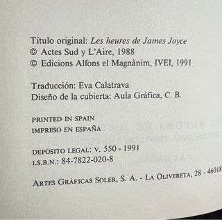 Las horas de James Joyce