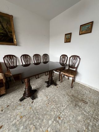 Pack 6 Sillas, Mesa y Cuadro