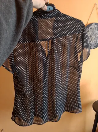 Blusa Antea lunares negro talla L/XL