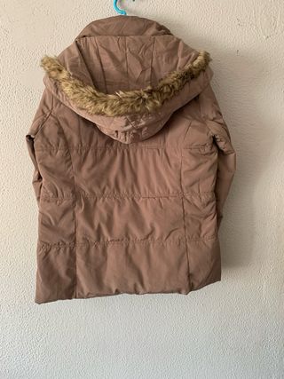Parka Cortefiel Beige/Marrón Talla L