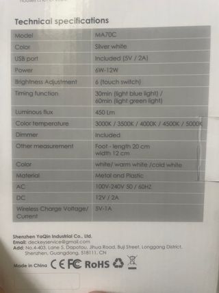 Lámpara Escritorio LED Moderna Oficina