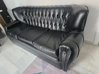 Sofá Chester Piel Negro