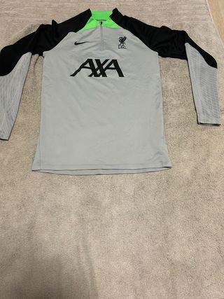 Sudadera Nike Media Cremallera Gris y Verde