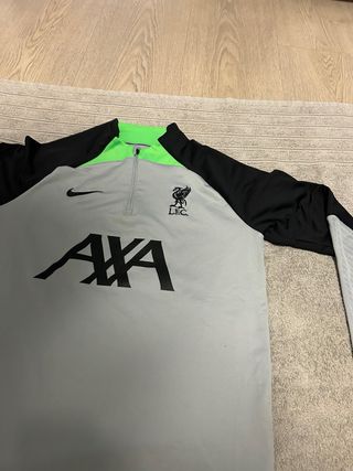 Sudadera Nike Media Cremallera Gris y Verde