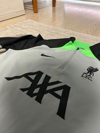 Sudadera Nike Media Cremallera Gris y Verde