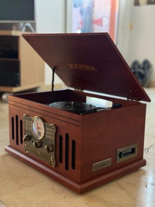 Tocadiscos ROCKOLLA Bluetooth Radio FM Casete CD