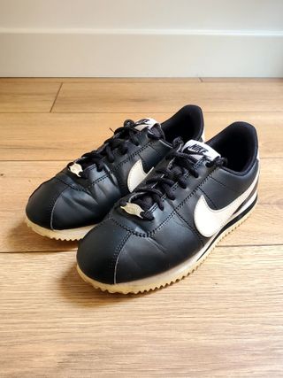 Nike Cortez Junior Negro/Blanco