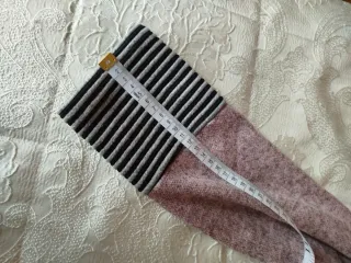 Chaqueta punto rosa con rayas