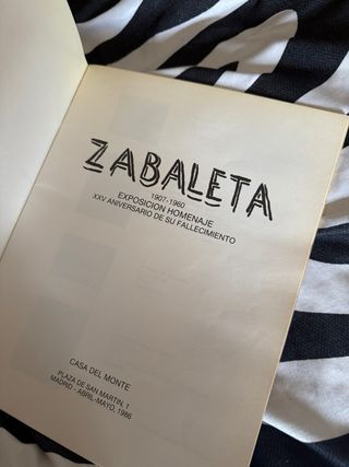 Folleto Zabaleta 1907-1960 CajaMadrid homenaje exp