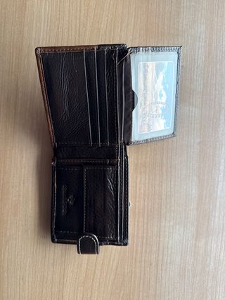 Cartera Pull&Bear Marrón Cuero Genuino