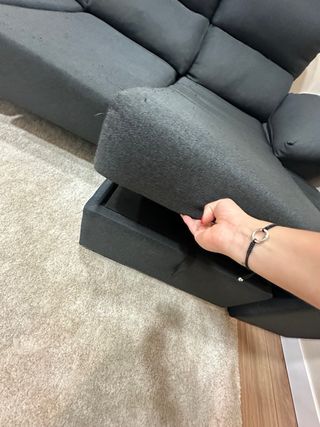 Sofá chaise longue 3 plazas abatible