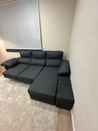 Sofá chaise longue 3 plazas abatible