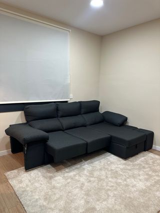 Sofá chaise longue 3 plazas abatible