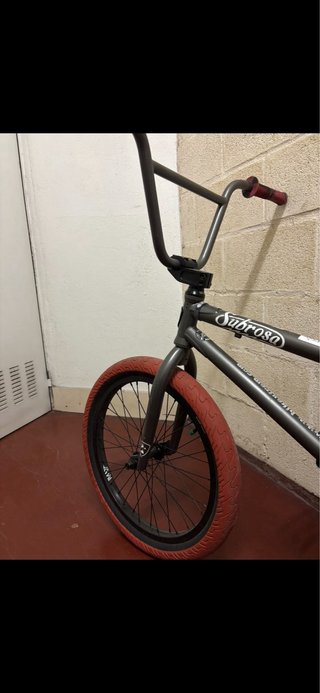Bmx Subrosa Negra Ruedas Rojas