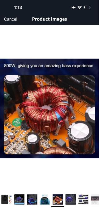 10 Car Powered Subwoofer 800W, Slim Car Subwoofer