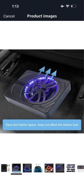 10 Car Powered Subwoofer 800W, Slim Car Subwoofer