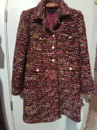 Abrigo estilo Chanel multicolor