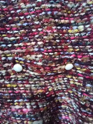 Abrigo estilo Chanel multicolor