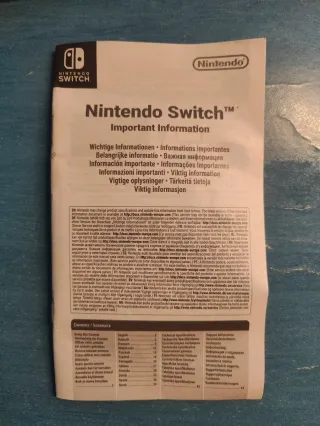 Caja Nintendo Switch + Accesorios + Manual