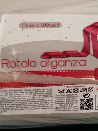 Rollo de tul color crudo