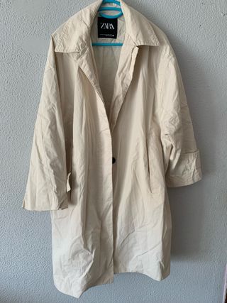 Gabardina Zara Beige Mujer