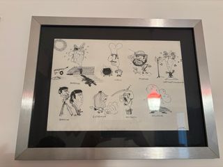 Set 3 Quadri Caricature Originali Firmate Lucas