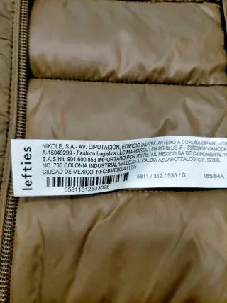 Chaqueta nueva acolchada talla S