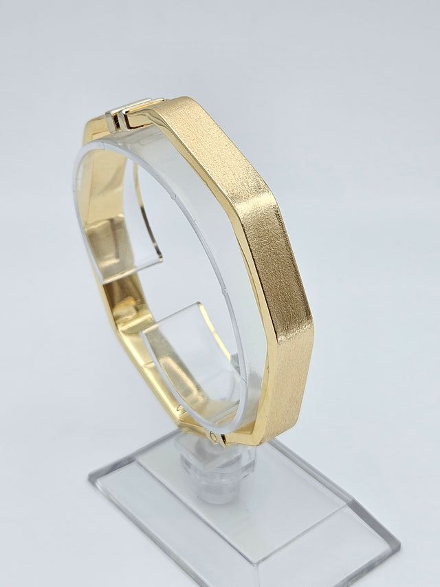 Pulsera Brazalete de Oro 18K, Octagonal, 18,54gr