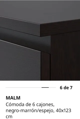 Cómoda MALM 6 cajones wengue a estrenar y  montada