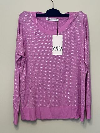 Jersey Zara Morado Talla M