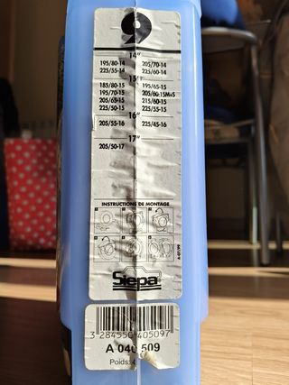 Cadenas para nieve Siepa Ice Force N°9