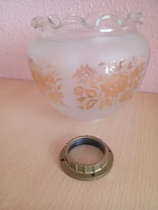 5 tulipas de cristal decorado oro