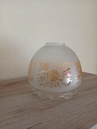 5 tulipas de cristal decorado oro